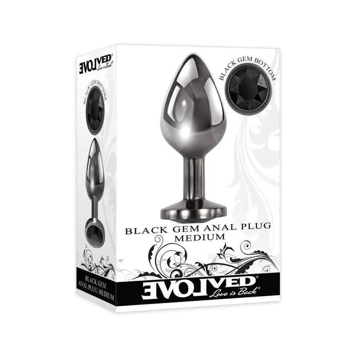 Wild Night Fantasies Anal Evolved Black Gem Anal Plug Medium