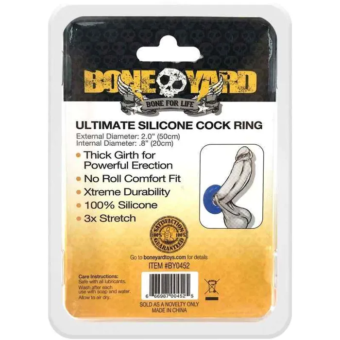 Wild Night Fantasies Male Sex Toys Boneyard Ultimate Silicone Cock Ring Blue