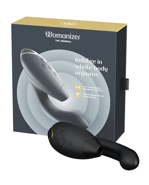 Womanizer Duo 2 Silicone Rechargeable Clitoral and GSpot Stimulator Black Womanizer Female Sex Toys
