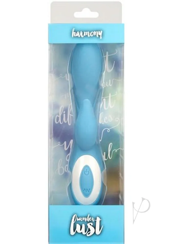 Wonderlust Harmony Rechargeable Silicone Rabbit Vibrator Blue Wonderlust Female Sex Toys Wonderlust Harmony Rechargeable Silicone Rabbit Vibrator Blue Wonderlust Female Sex Toys