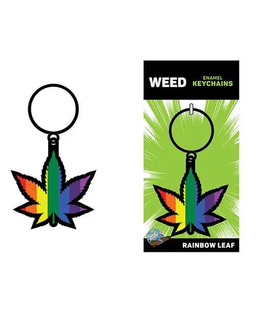 Wood Rocket Rainbow Leaf Keychain Rainbow Wood Rocket Anal