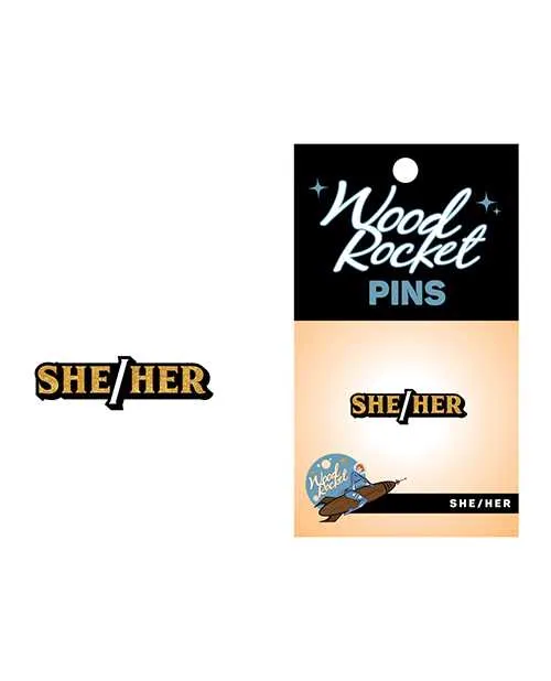Wood Rocket SheHer Pin BlackGold Wood Rocket Anal