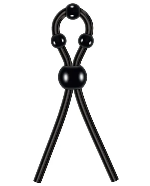 Zero Tolerance Anal Zero Tolerance Ultimate Silicone Cock Tie with Adjustable Pleasure Beads Black