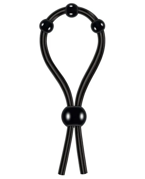 Zero Tolerance Anal Zero Tolerance Ultimate Silicone Cock Tie with Adjustable Pleasure Beads Black