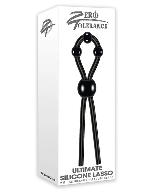Zero Tolerance Anal Zero Tolerance Ultimate Silicone Cock Tie with Adjustable Pleasure Beads Black