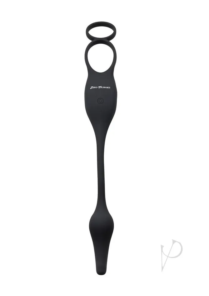 Zero Tolerance Plug and Tug Rechargeable Silicone Anal Plug and Cock Ring Gray Zero Tolerance Male Sex Toys
